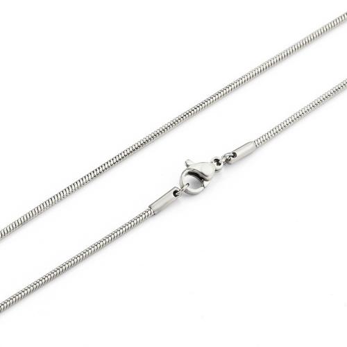 Stainless Steel Jewelry Necklace 304 Stainless Steel DIY Length Approx 60 cm Approx Sold By Bag