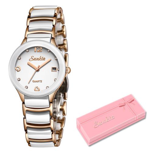 Women Wrist Watch Glass Life water resistant & fashion jewelry & Chinese movement & multifunctional & for woman Length Approx 17 cm Sold By PC
