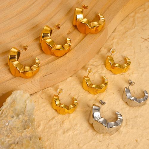 Titanium Staal Earring, mode sieraden & verschillende grootte voor keus & voor vrouw, meer kleuren voor de keuze, Verkocht door pair