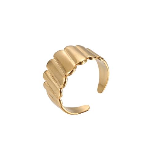 Vinger Ring in edelstaal, 304 roestvrij staal, mode sieraden & voor vrouw, gouden, Verkocht door PC