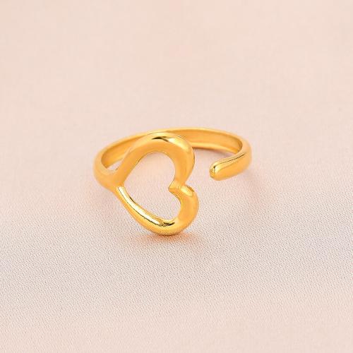 Vinger Ring in edelstaal, 304 roestvrij staal, Hart, mode sieraden & voor vrouw, meer kleuren voor de keuze, Verkocht door PC