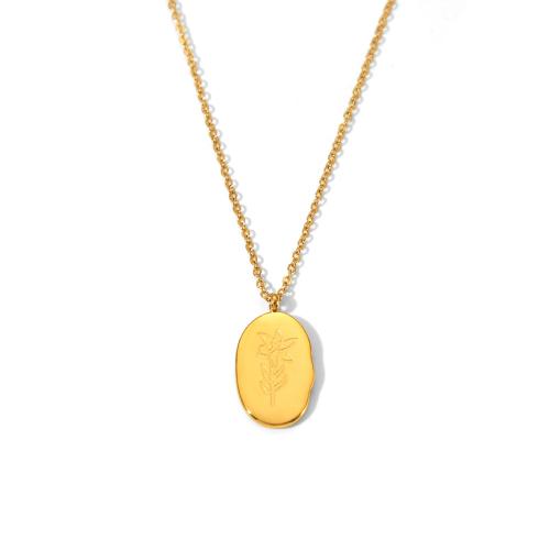 Κοσμήματα από ανοξείδωτο χάλυβα κολιέ, 304 από ανοξείδωτο χάλυβα, διαφορετικά στυλ για την επιλογή & για τη γυναίκα, χρυσαφένιος, Sold Με PC