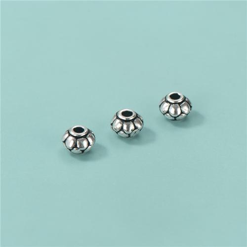 925 Sterling Silver perle, Fenjer, Berba & možete DIY, 5.70x4mm, Rupa:Približno 1.8mm, Prodano By PC