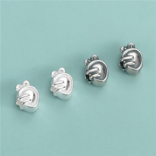 925 Sterling Silver Beads, Carrot, DIY, more colors for choice, 6.70x9.70mm, Hole:Approx 3.2mm, Sold By PC