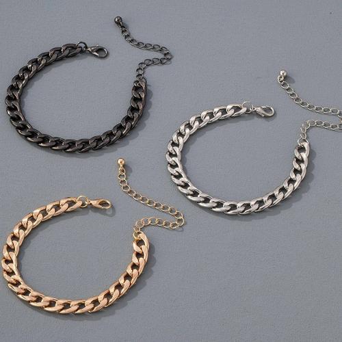 Zinc Alloy Bracelet with 7cm extender chain plated fashion jewelry & Unisex Length Approx 17 cm Sold By PC