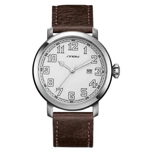 Herren Armbanduhr, Glas, mit PU Leder, Lebenswasserbeständig & Modeschmuck & japanische Uhr-Bewegung & für den Menschen, Länge ca. 24.4 cm, verkauft von PC