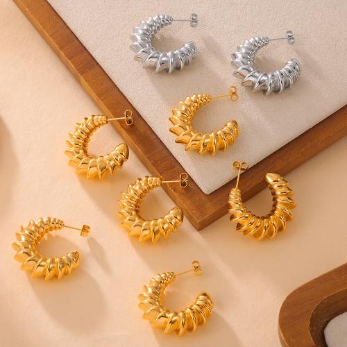 Titanium Staal Earring, mode sieraden & voor vrouw, meer kleuren voor de keuze, 29x26mm, Verkocht door pair