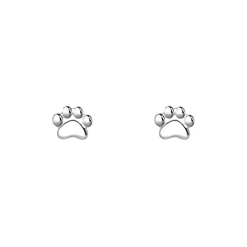 925 Sterling Silver Stud Earrings for woman platinum color Sold By Pair