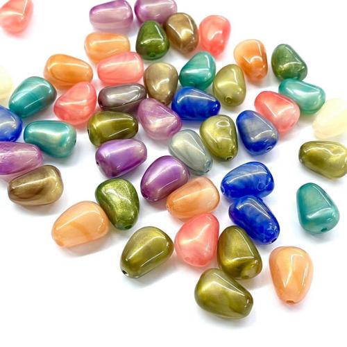 Ακρυλικά κοσμήματα χάντρες, Ακρυλικό, DIY & σμάλτο, μικτά χρώματα, 19x14mm, Sold Με PC
