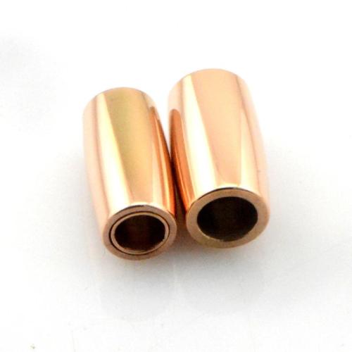 RVS magnetische sluiting, 304 roestvrij staal, DIY & verschillende grootte voor keus, rose goud kleur, Verkocht door PC