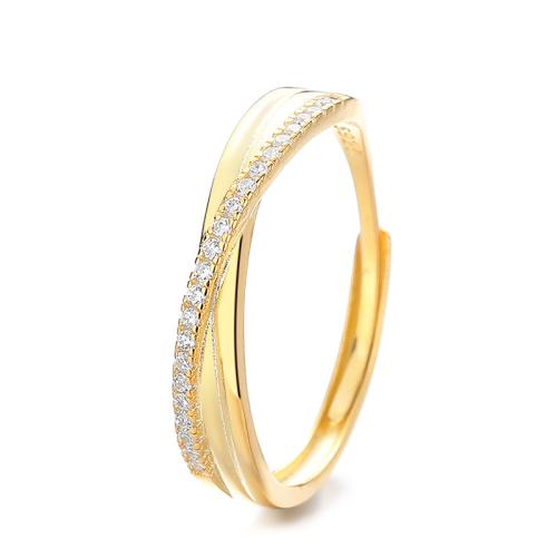 925 sterling zilver Manchet Finger Ring, Geometrisch Patroon, voor vrouw & met strass, meer kleuren voor de keuze, 3.80mm, Maat:6-9, Verkocht door PC