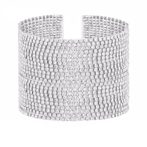 Strass armbanden, Bergkristal, mode sieraden & multilayer & voor vrouw, meer kleuren voor de keuze, Lengte Ca 18.5 cm, Verkocht door PC