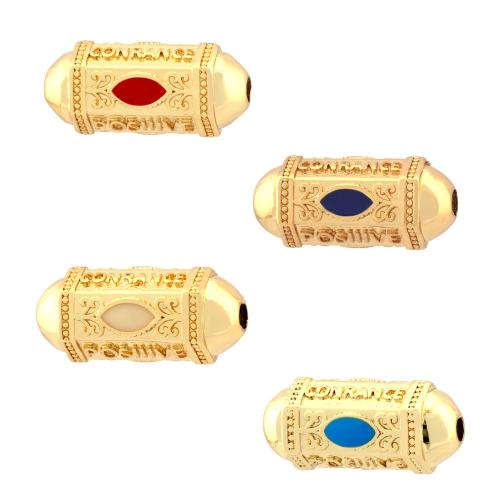 Brass Jewelry Beads Teardrop gold color plated fashion jewelry & DIY & enamel nickel lead & cadmium free Sold By PC