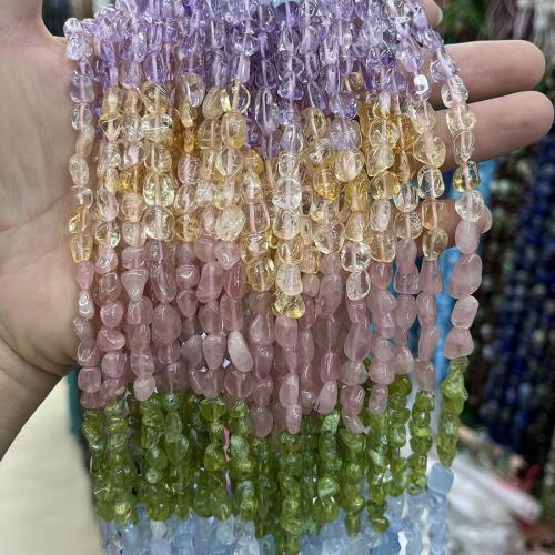 Gemstone Jewelry Beads Morganite Nuggets fashion jewelry & DIY mixed colors Length about 6-8mm Sold Per Approx 38 cm Strand