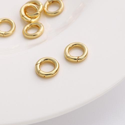 Brass Jewelry Clasps Round plated DIY golden nickel lead & cadmium free 13mm Sold By PC