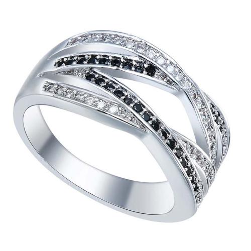 Cubic Zirconia Micro Pave 925 Sterling Silver Rings Brass plated fashion jewelry & micro pave cubic zirconia silver color nickel lead & cadmium free Sold By PC
