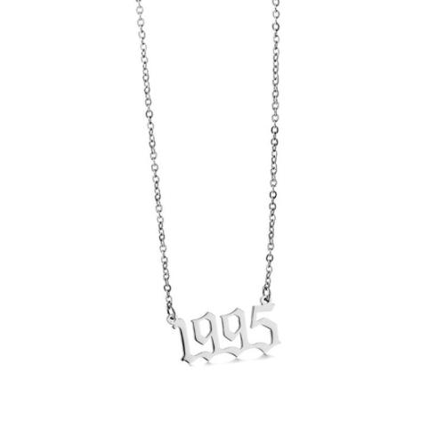 Stainless Steel Jewelry Necklace 304 Stainless Steel polished & for woman silver color Length Approx 41-50 cm Sold By PC