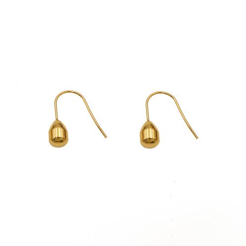 Titanium Staal Earring, plated, voor vrouw, gouden, Verkocht door pair