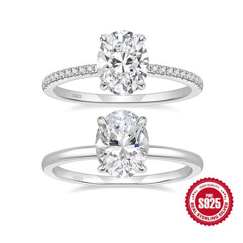925 sterling zilver Finger Ring, geplatineerd, verschillende grootte voor keus & verschillende stijlen voor de keuze & micro pave zirconia & voor vrouw, Maat:4.5-9, Verkocht door PC