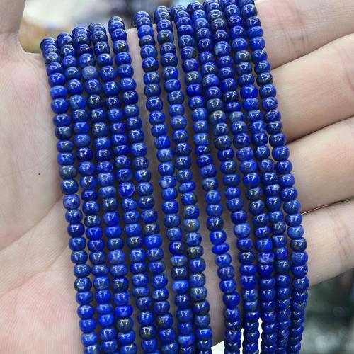 Perles Lapis Lazuli, abaque, bijoux de mode & DIY, couleur de lapis-lazuli, 3.50x4mm, Vendu par Environ 38 cm brin