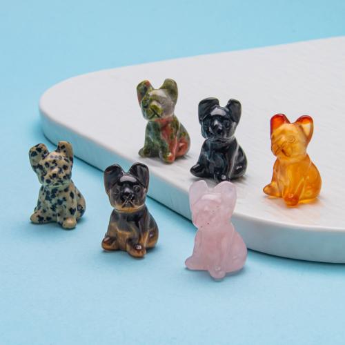Fashion Decoration Gemstone Dog Carved fashion jewelry & DIY 20mm Sold By PC
