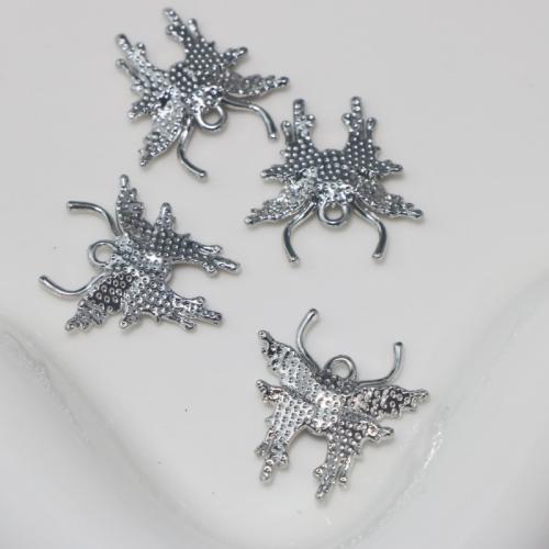 Zinc Alloy Animal Pendants Butterfly plated DIY & with rhinestone Sold By PC