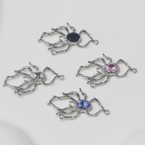 Zinc Alloy Connector Spider plated DIY & with rhinestone Sold By PC