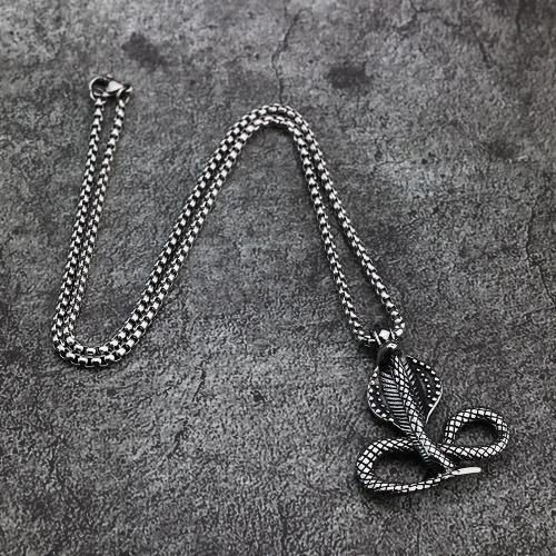 Stainless Steel Animal Pendants 304 Stainless Steel Snake polished original color Sold By PC