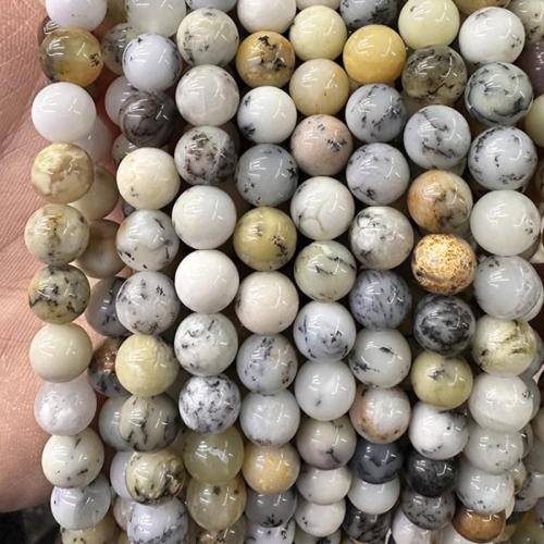 Gemstone smykker perler, opal, Runde, mode smykker & du kan DIY & forskellig størrelse for valg, blandede farver, Solgt Per Ca. 38 cm Strand