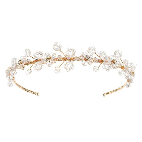 Haarbanden, Zinc Alloy, met Kristal, mode sieraden & voor vrouw & met strass, gouden, Verkocht door PC