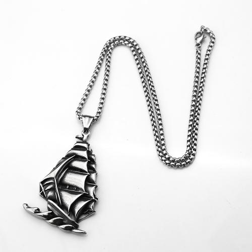 Stainless Steel Pendants 304 Stainless Steel Sail Boat polished original color Sold By PC