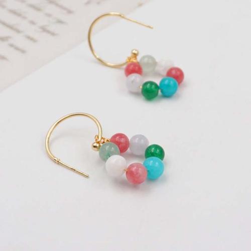 Brass Drop Earring with Crystal plated fashion jewelry multi-colored nickel lead & cadmium free 42mm Sold By Pair