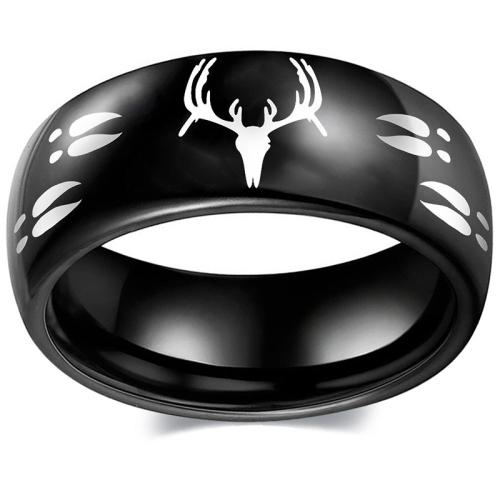 Prst prsten od inoxa, 304 nehrđajućeg čelika, ruka polirati, bez spolne razlike & različite veličine za izbor, više boja za izbor, Prodano By PC