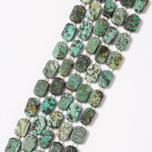 Turquoise Kralen, Afrikaans Turquoise, Rechthoek, mode sieraden & DIY, gemengde kleuren, 10x12mm, Per verkocht Ca 38 cm Strand