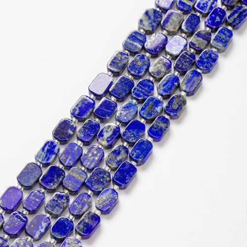 Lapis Lazuli Beads, Rechthoek, mode sieraden & DIY, azuursteen, 10x13mm, Per verkocht Ca 38 cm Strand