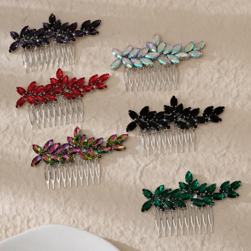 Decorative Hair Combs Zinc Alloy for woman & with rhinestone Sold By PC