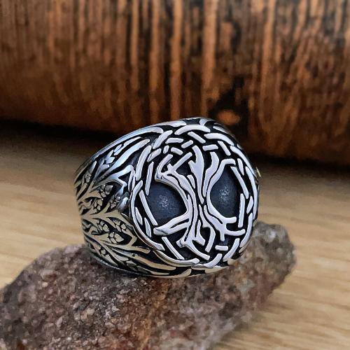 Prst prsten od inoxa, 304 nehrđajućeg čelika, uglađen, modni nakit & bez spolne razlike & različite veličine za izbor, izvorna boja, Prodano By PC