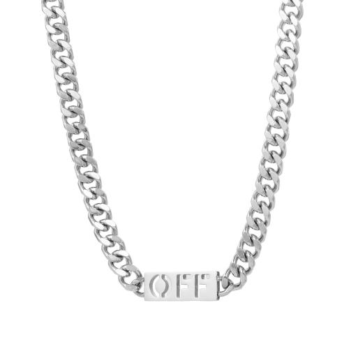 Nehrđajućeg čelika, nakit ogrlice, 304 nehrđajućeg čelika, modni nakit & za čovjeka, izvorna boja, Dužina 55 cm, Prodano By PC