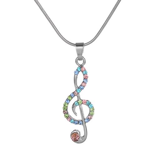 Cink Alloy nakit ogrlice, s 5cm Produžetak lanac, za žene & s Rhinestone, više boja za izbor, Dužina 40 cm, Prodano By PC