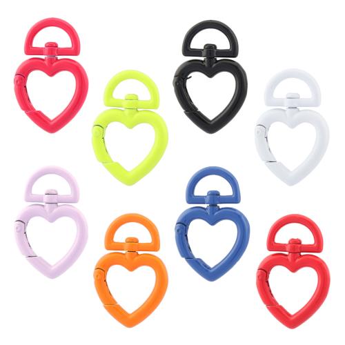 Brass Snap Clasp Heart stoving varnish fashion jewelry & DIY nickel lead & cadmium free Sold By PC