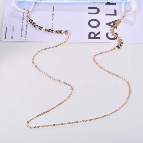Brýle Holder, Slitina mědi, á, módní šperky, zlatý, Délka 70 cm, Prodáno By PC