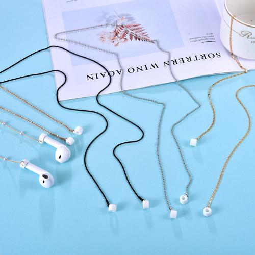 Glasses Holder Titanium Steel plated fashion jewelry & with rhinestone Length 70 cm Sold By PC