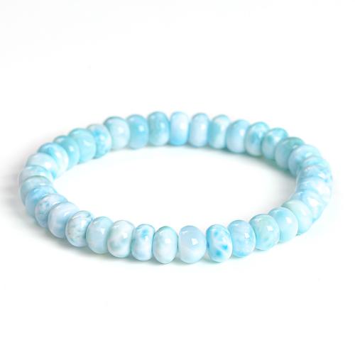 Larimar Bracelet handmade fashion jewelry & for woman beads length 6-9mm Length Approx 7-8 Inch Sold By PC