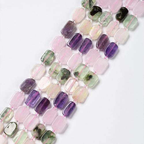 Gemstone Jewelry Beads Rectangle fashion jewelry & DIY mixed colors 12mm Sold Per Approx 38 cm Strand