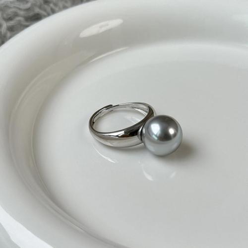 Messing Fingerring, mit Kunststoff Perlen, Modeschmuck & verschiedene Größen vorhanden & für Frau, keine, verkauft von PC
