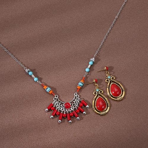 Zinc Alloy Jewelry Sets with Turquoise fashion jewelry & for woman The length of the headband is about 40cm and the earrings are about 4cm. Sold By Set