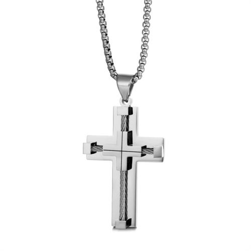 Nehrđajućeg čelika križa Privjesci, 304 nehrđajućeg čelika, pozlaćen, različitih stilova za izbor, izvorna boja, Prodano By PC