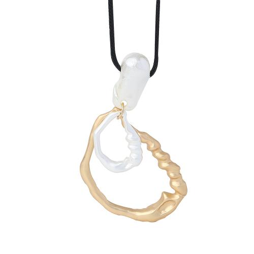 Zinek svetr řetěz náhrdelník, s Vosk & Plastové Pearl, módní šperky & pro ženy, více barev na výběr, Délka Cca 80 cm, 2PC/Bag, Prodáno By Bag