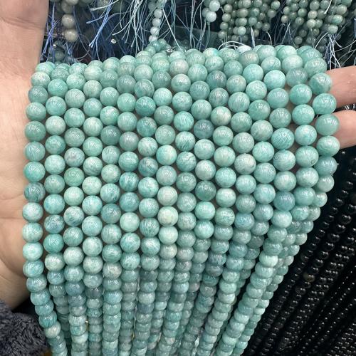Amazonit Perlen, rund, Modeschmuck & verschiedenen Qualitäten für die Wahl & DIY & verschiedene Größen vorhanden, keine, frei von Nickel, Blei & Kadmium, verkauft per ca. 38 cm Strang