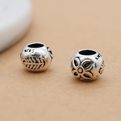Spacer Beads Jewelry 925 Sterling Silver DIY Approx 3.3mm Sold By PC